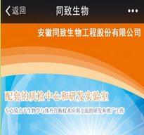恭贺安徽同致生物工程股份有限公司微信公众平台正式开通了！